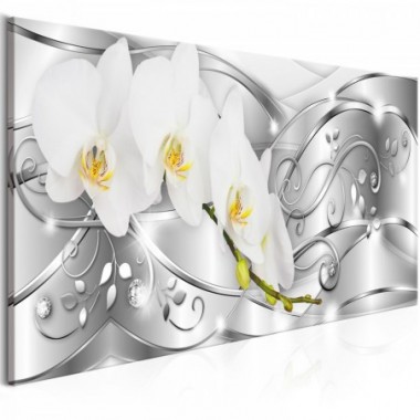 Quadro - Flowering (1 Part) Narrow Silver - 150x50