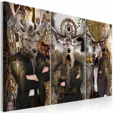 Quadro - Animal Trio (3 Parts) Brown - 120x80