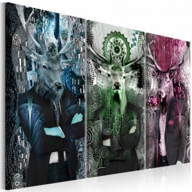 Quadro - Animal Trio (3 Parts) Colorful - 120x80