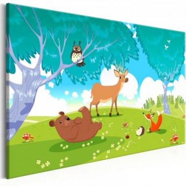 Quadro - Friendly Animals (1 Part) Wide - 120x80