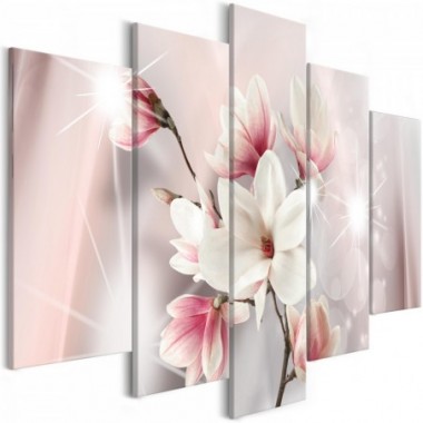 Quadro - Dazzling Magnolias (5 Parts) Wide - 100x50