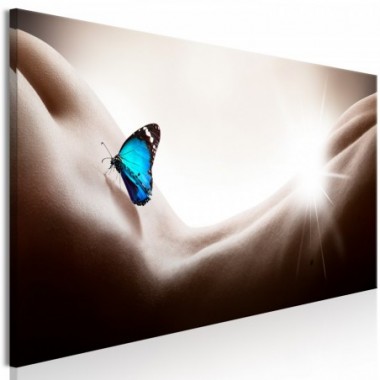 Quadro - Woman and Butterfly (1 Part) Narrow - 120x40
