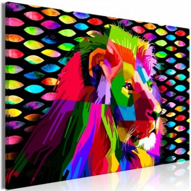 Quadro - Rainbow Lion (1 Part) Wide - 120x80