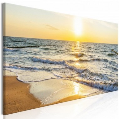 Quadro - Calm Waves (1 Part) Narrow Golden - 135x45