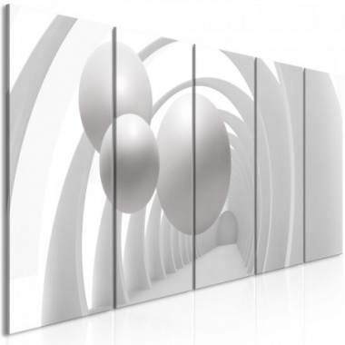 Quadro - White Tunnel (5 Parts) Narrow - 225x90