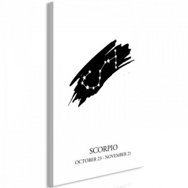 Quadro - Zodiac Signs: Scorpio (1 Part) Vertical -...