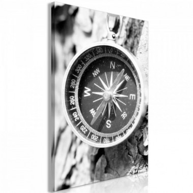 Quadro - Black and White Compass (1 Part) Vertical -...