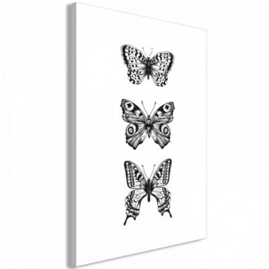 Quadro - Three Butterflies (1 Part) Vertical - 40x60