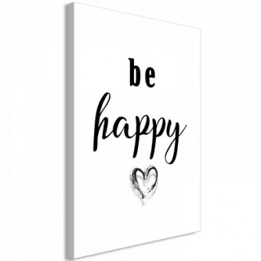 Quadro - Be Happy (1 Part) Vertical - 80x120