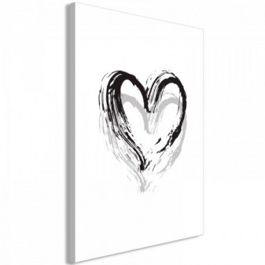 Quadro - Brush Heart (1 Part) Vertical - 40x60