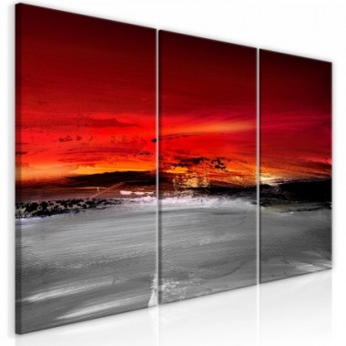 Quadro - Crimson Landscape (3 Parts) - 120x60