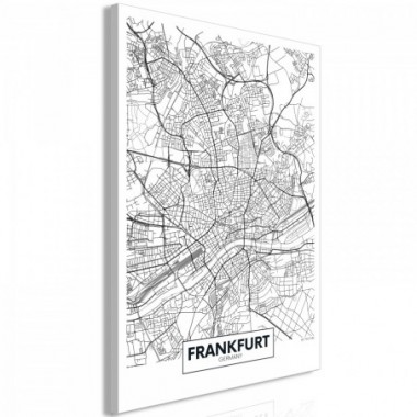 Quadro - Map of Frankfurt (1 Part) Vertical - 40x60