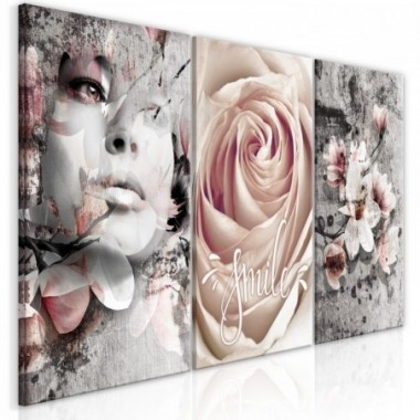Quadro - Floral Smile (3 Parts) - 120x60
