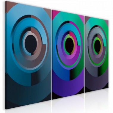 Quadro - Gradient Circles (3 Parts) - 120x60