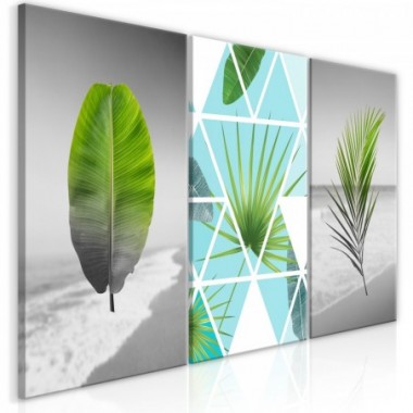 Quadro - Leaves on the Beach (3 Parts) - 120x60