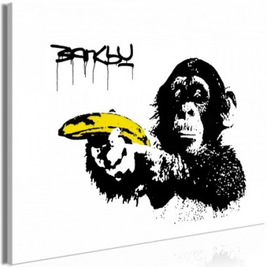 Quadro - Banksy: Monkey with Banana (1 Part) Wide -...