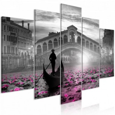 Quadro - Magic Venice (5 Parts) Wide Grey - 100x50