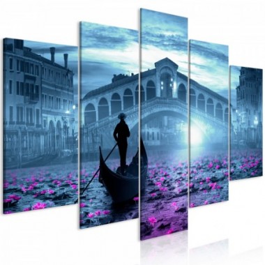 Quadro - Magic Venice (5 Parts) Wide Blue - 200x100