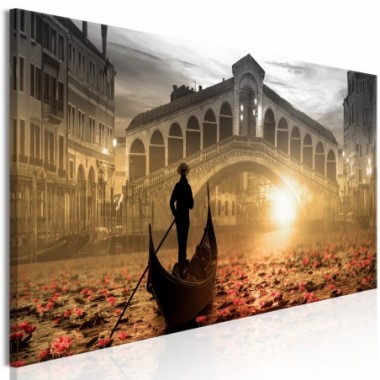 Quadro - Magic Venice (1 Part) Narrow Orange - 150x50