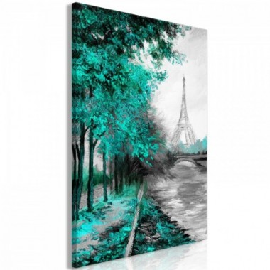 Quadro - Paris Channel (1 Part) Vertical Green - 40x60