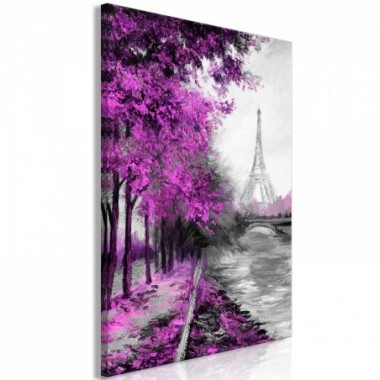 Quadro - Paris Channel (1 Part) Vertical Pink - 80x120