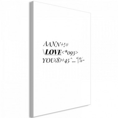 Quadro - Love Code (1 Part) Vertical - 60x90