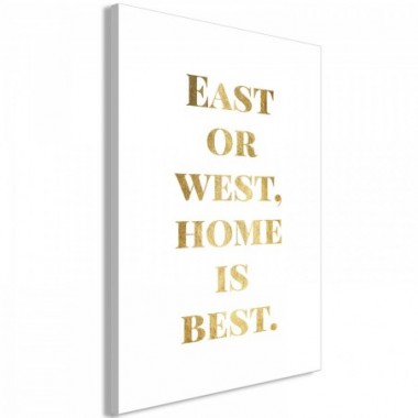 Quadro - Gold Home Is Best (1 Part) Vertical - 40x60