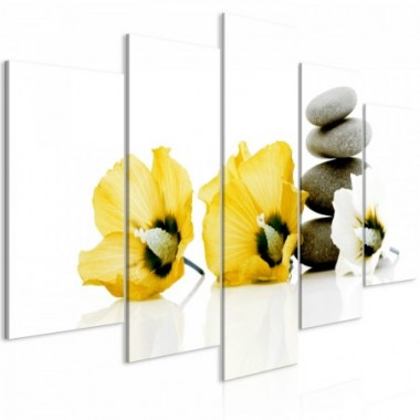 Quadro - Calm Mallow (5 Parts) Wide Yellow - 200x100
