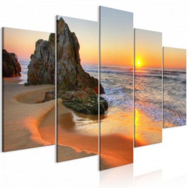 Quadro - Meeting at Sunset (5 Parts) Wide - 100x50