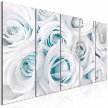 Quadro - Satin Rose (5 Parts) Narrow Turquoise - 225x90