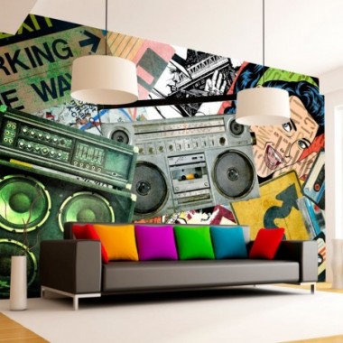 Fotomurale - Graffiti girl - 350x245