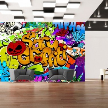 Fotomurale - Scary graffiti - 350x245