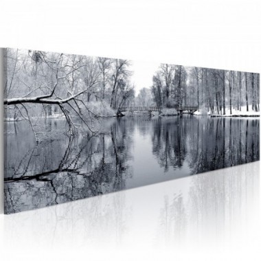 Quadro - paesaggio: inverno - 135x45