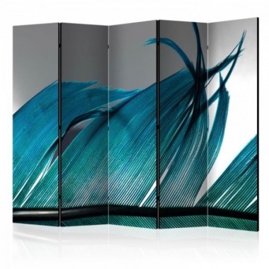 Paravento - Turquoise Feather II [Room Dividers] -...