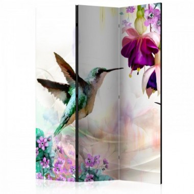 Paravento - Hummingbirds and Flowers [Room Dividers]...