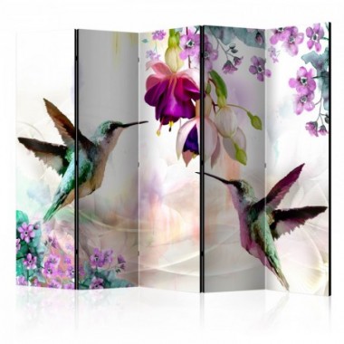 Paravento - Hummingbirds and Flowers II [Room...