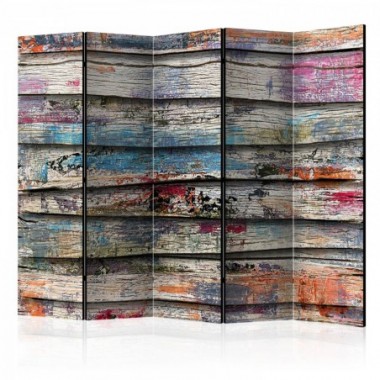 Paravento - Colourful Wood II [Room Dividers] - 225x172