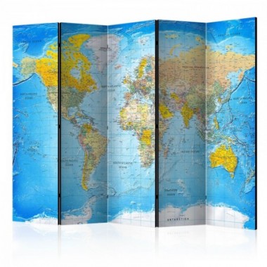 Paravento - World Classic Map  [Room Dividers] -...