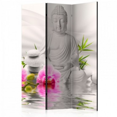 Paravento - Buddha and Orchids [Room Dividers] -...