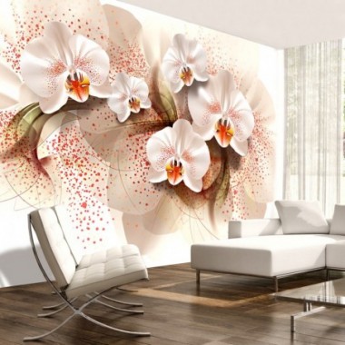 Fotomurale - Pale yellow orchids - 350x245