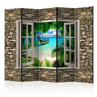 Paravento - Tropical Beach II [Room Dividers] - 225x172