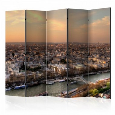Paravento - Barges on the Seine II [Room Dividers] -...