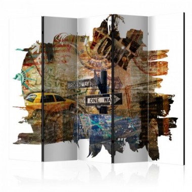 Paravento - New York Collage II [Room Dividers] -...