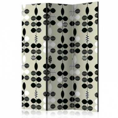 Paravento - Black and White Dots [Room Dividers] -...