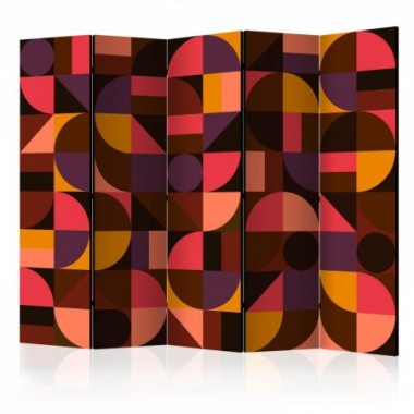 Paravento - Geometric Mosaic (Red) II [Room...