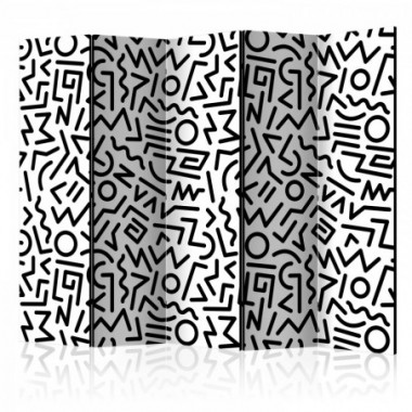 Paravento - Black and White Maze II [Room Dividers]...