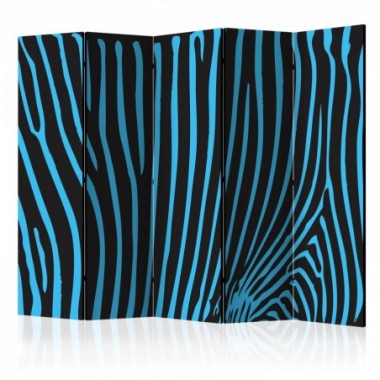 Paravento - Zebra pattern (turquoise) II [Room...