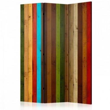 Paravento - Wooden rainbow [Room Dividers] - 135x172