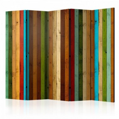 Paravento - Wooden rainbow II [Room Dividers] - 225x172